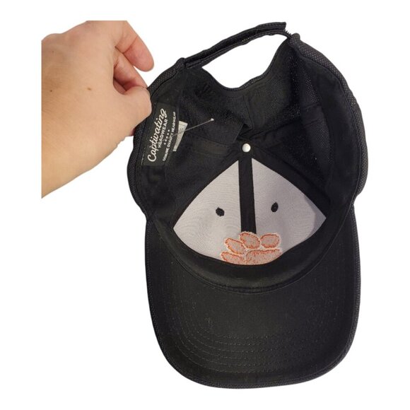 NEW CLEMSON Tigers Captiving Headwear Strapback Cap Black & Orange - Picture 6 of 7